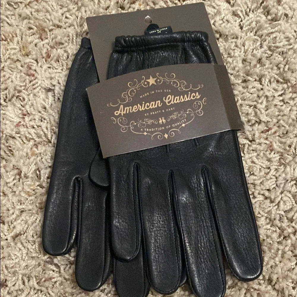 American Classics by Pratt & Hart Mens Leather Gloves Size 10 - Picture 1 of 5